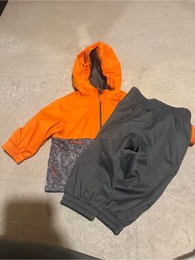 Gustin Orange Jacket with Dark Gray Lining